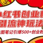 小红书独家创业粉引流秘籍，一张图片笔记轻松吸引500+精准创业粉丝，私信火爆不断！