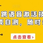 快手独家揭秘：一键跳语音激活技术，速来自测！随时可能失效，错过再无！