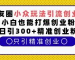 揭秘：小白必看！朋友圈独家引流技巧，轻松日吸300+精准创业粉，引爆创业圈！