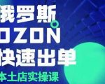俄罗斯OZON店铺运营秘籍：从选品到变现，实战课程助你快速赚钱！
