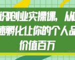打造个人品牌：从0到1，揭秘如何通过知识IP创业实操课实现百万级价值增长！