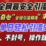 12月必看！独家安全引流秘技，创业粉丝暴涨攻略，永不封号，流量翻倍不是梦！揭秘内部操作！