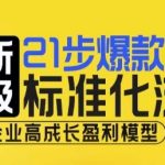 21步打造爆款盈利模型，全新升级助企业飞速增长，揭秘高成长秘诀！