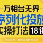 万相台无界秘籍：电商达人必学！18节序列化投放实操线上实战课程，轻松掌握淘系营销精髓！