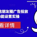掌握微信朋友圈广告投放秘诀，轻松实现从新手到高手的蜕变，后台功能设置一步到位！