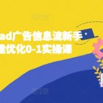 2024年独家揭秘：巨量引擎AD广告信息流，新手小白必看！0-1快速搭建优化，实操课程助你日入过万！