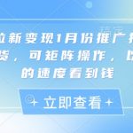 短剧拉新狂揽流量秘籍：1月推广攻略曝光，独家干货分享，矩阵裂变快速变现！