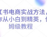 小红书电商逆袭攻略：从新手小白到顶尖精英，一站式保姆级教程助你快速成长！