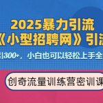 2025独家揭秘：暴力引流技巧曝光，招聘平台日引300+精准流量，日入过千不是梦，专家强烈推荐！