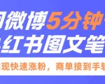 小红书爆款攻略：5分钟微博图文笔记速成法，粉丝暴涨，商机无限！