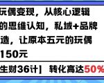 AIGC技术赋能，揭秘玩偶翻百倍价值的变现秘诀：私域流量+品牌IP，轻松将5元玩偶升级至150元！