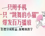 手机短视频轻松破百万播放！揭秘“跳舞小猫”如何狂揽分成收益，保姆级教程助你一炮而红！