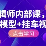 揭秘IP剪辑师独家内训课程：快速涨粉策略+高效跑模型技巧+爆款挂车视频制作秘籍！