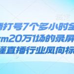 抖音直播带货7小时全程实录！2024年GMV破20万惊人一幕，揭秘直播带货风向标，行业精英必看！