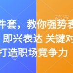 职场必备：嘴笨也能逆袭！四件套助你强势表达、据理力争、即兴演讲、关键对话，轻松提升职场竞争力！