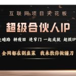 揭秘互联网项目巅峰玩法：成为顶级超级合伙人IP，逆势而上，学会这套镰刀策略，让你在全网收割红利！