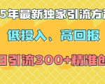 2025年揭秘！独家引流策略：低成本也能日引300+精准创业粉丝，实现高回报！