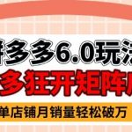 拼多多虚拟商品暴利秘籍6.0版，月入过万不是梦，轻松赚钱攻略曝光！