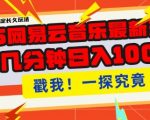 2025年网易云音乐云梯计划曝光：每天仅需几分钟，单账号月入轻松破万，批量操作实现收益翻倍，独家揭秘！