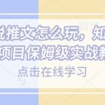 知乎小说推文攻略大揭秘！保姆级实战教程，轻松玩转知乎小说推广，快速吸粉盈利！