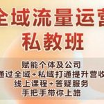 全域流量运营实战课：助力个人与企业发展，全域+私域融合，营收翻倍秘籍！
