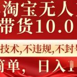 25年淘宝无人直播带货秘籍10.0版！独家技术曝光，轻松规避违规，永不封号，小白也能日赚斗金【揭秘】