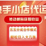 快手小店代运营躺赢攻略：收益对半分，日赚5000+，独家揭秘稳定变现秘诀！