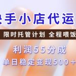 快手小店代运营3.0全新模式揭秘：收益翻倍，55分成，稳定日入5单，抢占先机！