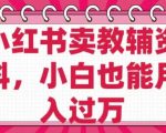 小红书零成本教辅资料销售攻略，轻松月入过万，新手也能快速盈利！