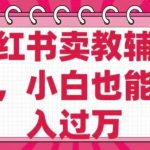 小红书零成本教辅资料销售攻略，轻松月入过万，新手也能快速盈利！