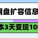 百度网盘扩容暴利项目！零门槛日入500+小白躺赚攻略！手把手教学！