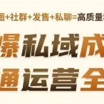 高成交秘诀揭秘：引爆私域流量，一招打通运营全链，转化率飙升！