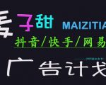 2025麦子甜暴利广告计划！抖音/快手/网易躺赚新玩法，小白3分钟上手日入1000+