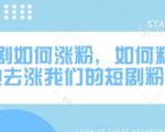 爆红秘籍！网剧精准涨粉10大技巧（7天暴涨10万粉实战案例）14513