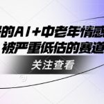 2025最赚钱赛道！AI+中老年情感引爆视频号，10倍流量暴涨秘笈（被严重低估的财富密码）