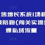 爆红秘籍！3天极速爆破私域流量裂变式发售陪跑营(闯关实操营)