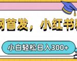 小红书种草手机项目日入300+零门槛【复制黏贴矩阵操作】无脑躺赚全攻略
