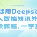零基础小白必看！5步用DEEPSEEK搭建2025全网最细智能知识外脑系统，保姆级手把手教学包教包会