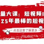 2025短视频IP爆款秘籍：3天见效的SEO优化课，播放量翻10倍+涨粉变现全攻略6149