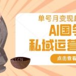 AI国学私域流量暴增秘籍：日入1000+的变现模型全解析（附10倍裂变方案）5811