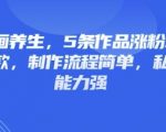 爆款3D养生动画！5条作品狂揽5万粉，3步制作流程+私域变现秘籍，轻松月入10W+