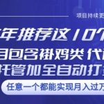 2024最火10大暴利副业：挂机躺赚+代运营托管+全自动打金日入500+【内部渠道揭秘】