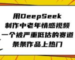 中老年情感短视频蓝海赛道！95%人不知道的暴利玩法，DEEPSEEK助你条条热门播放破千万468