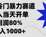 2024闲鱼冷门暴利项目：新手当天出单日入1000+，80%利润轻松上手【无门槛揭秘】