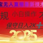 2025淘宝无人直播终极版！日赚3000+零门槛教程，100%不封号新玩法【限时泄露】