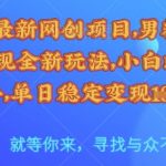 2025男粉暴利变现项目：零门槛全自动躺赚，日入5000+小白三天回本【最新技术】