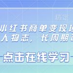 ✨小红书AI商单爆款秘籍！小白月入5W+的长期变现项目❗人物志实操全解析