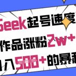 惊爆！DeepSeek绝密起号术：单条作品狂吸2万粉，日入5000+的躺赚秘籍曝光！1510