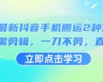 2024抖音搬运暴利新玩法！100%过原创日入1000+，手机无脑搬爆款视频狂撸收益（附保姆级教学）12