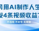 爆红秘籍！AI生成人生感悟视频4条单日狂赚782+ 新手轻松上手月入过万揭秘189